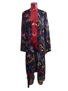 NINA PARKER DUSTER COVERUP KIMONO WOMENS PLUS SIZE 1X - COLORFUL